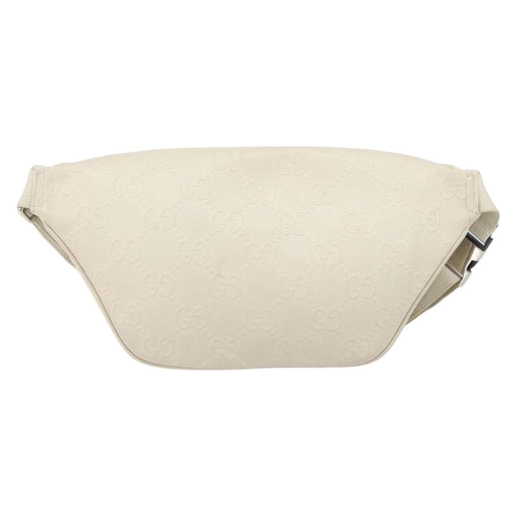 Gucci Front Pocket Belt Bag White Leather Good condition - Back View
