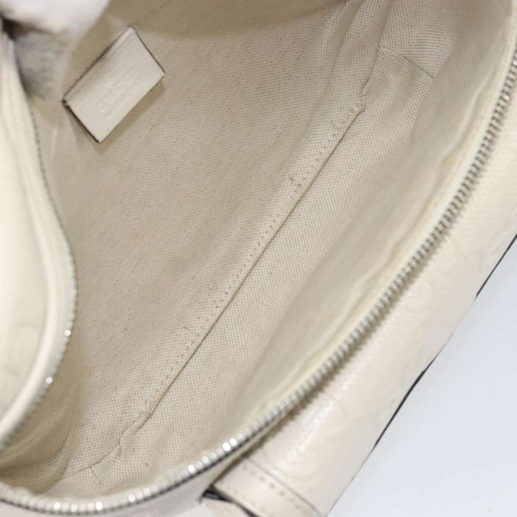 Gucci Front Pocket Belt Bag White Leather Good condition - Box View