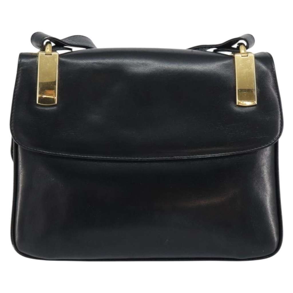 Celine Horse Carriage Shoulder bag Black Leather Good condition - Back View