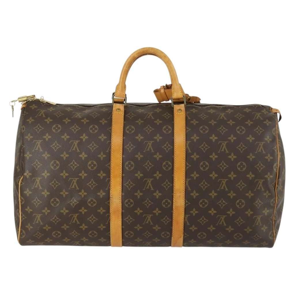 Louis Vuitton Keepall Bag Brown Canvas Fair condition - Back View