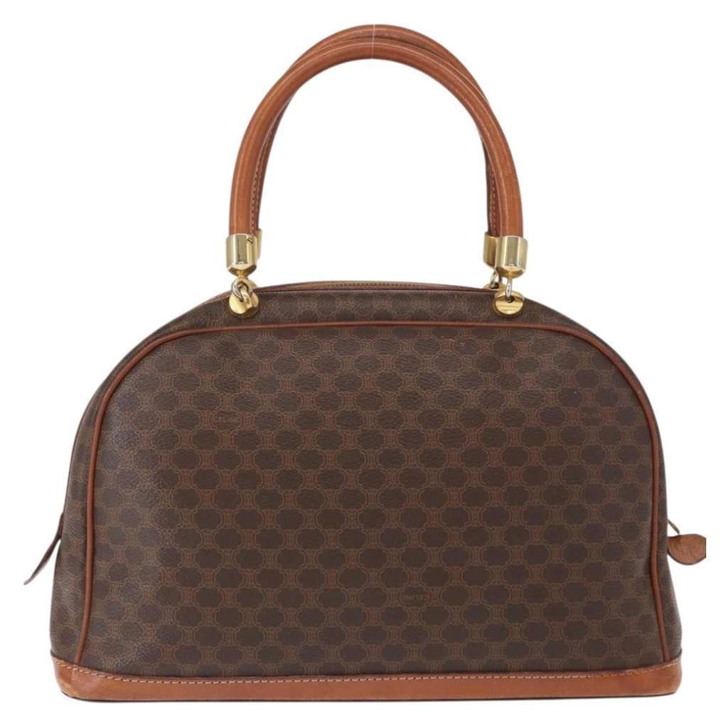 Celine Vintage Macadam Handbag Brown Canvas Good condition - Back View