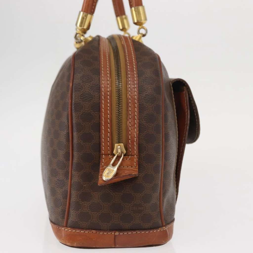 Celine Vintage Macadam Handbag Brown Canvas Good condition - Model View