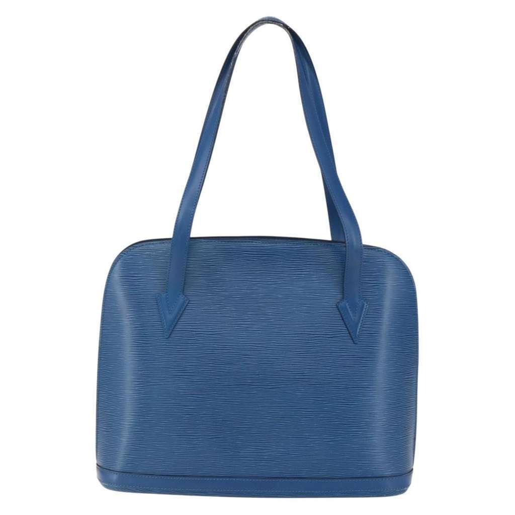 Louis Vuitton Lussac Handbag Blue Leather Good condition - Back View