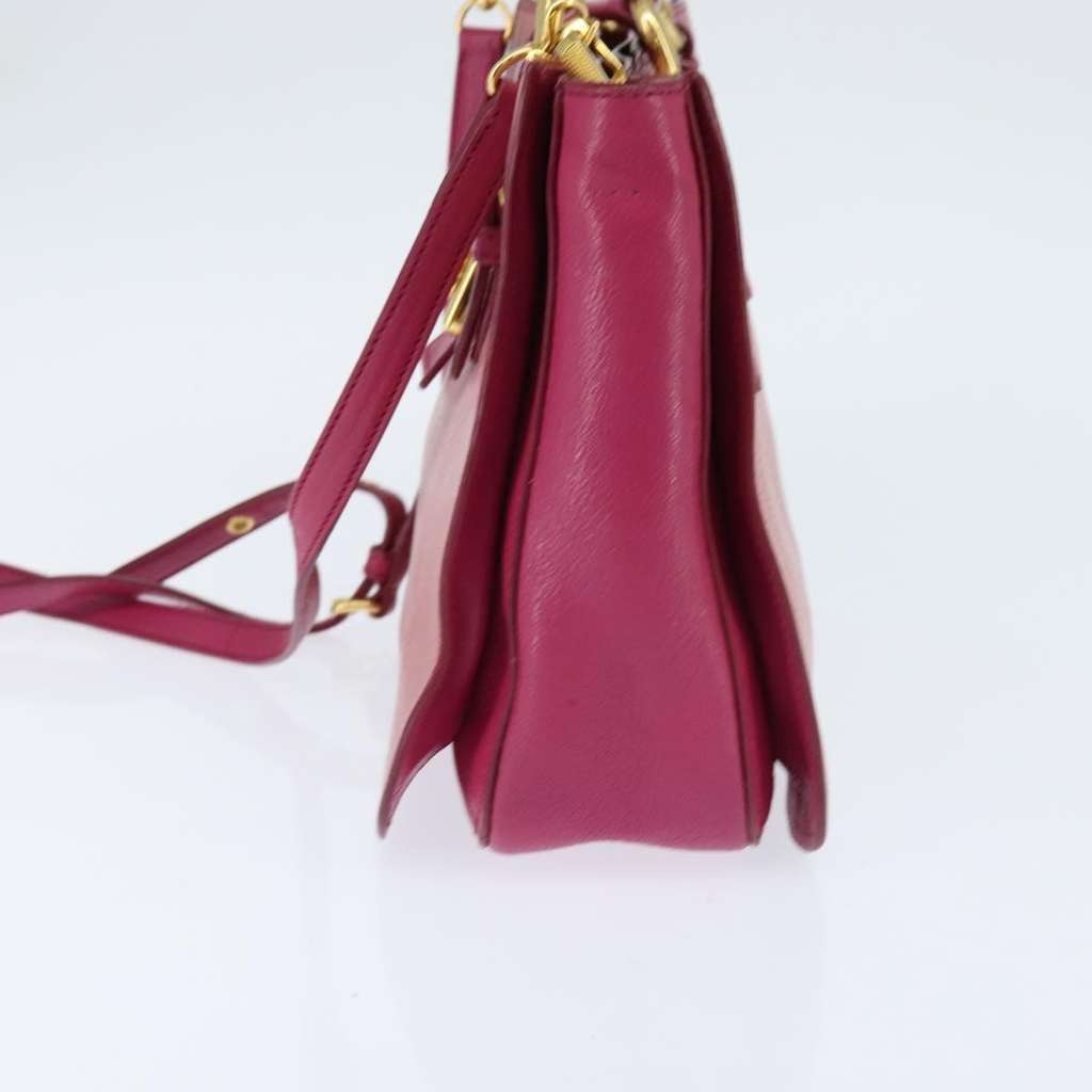 Miu Miu Madras Convertible Lock Tote Pink Leather Good condition - Model View