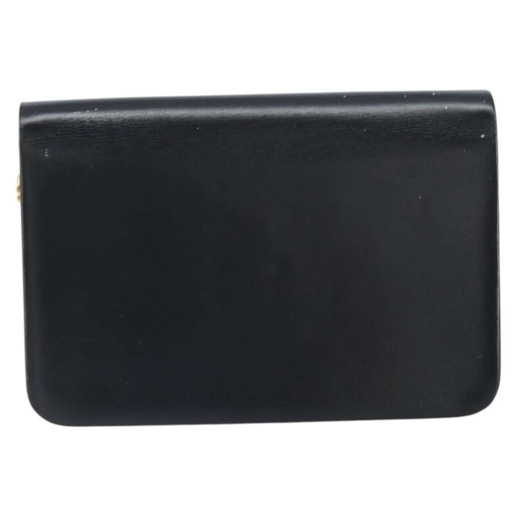 Christian Dior Vintage CD Chain Flap Shoulder Bag Black Leather Good condition - Back View