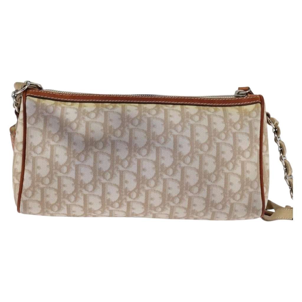 Christian Dior Vintage Trotter Romantique Shoulder Bag Beige Fair condition - Back View