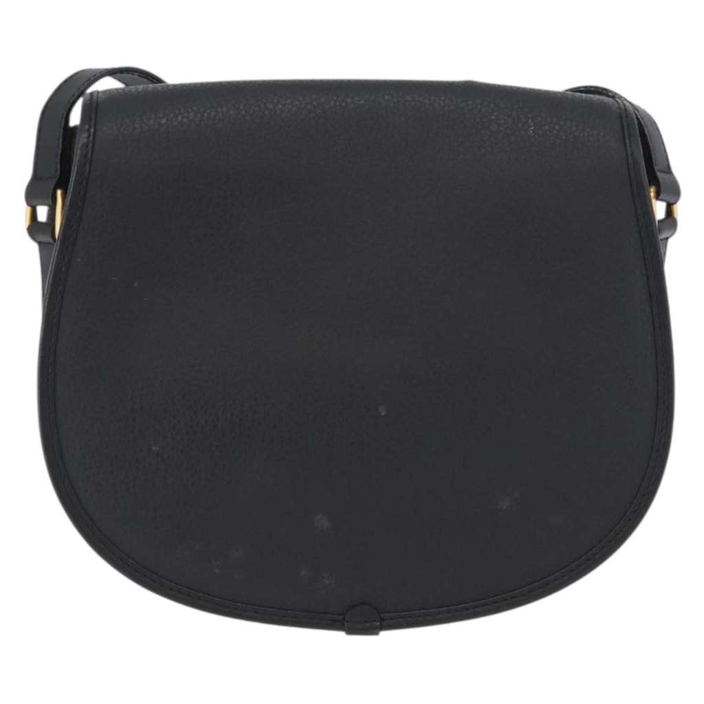 Gucci Vintage Shoulder Bag Black Leather Good condition - Back View