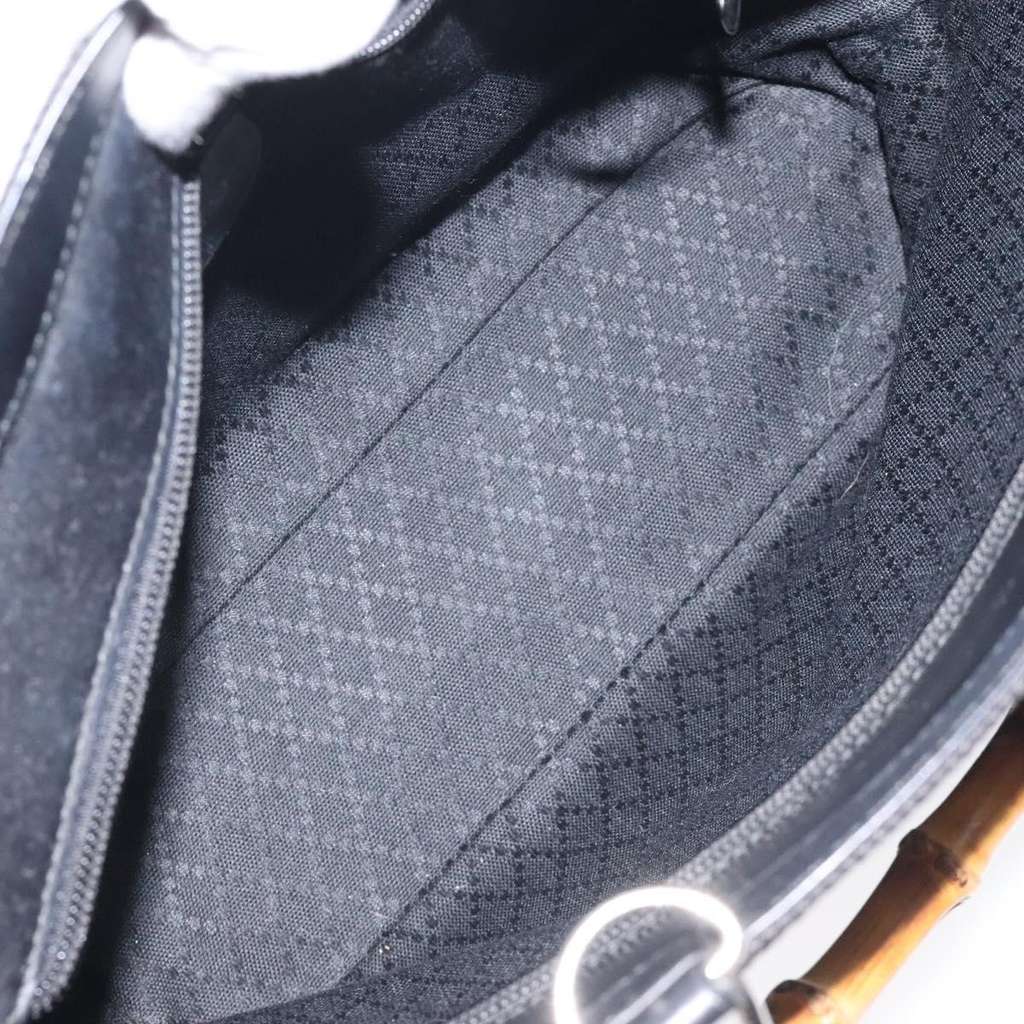 Gucci Vintage Bamboo Handle Tote Black Good condition - Box View