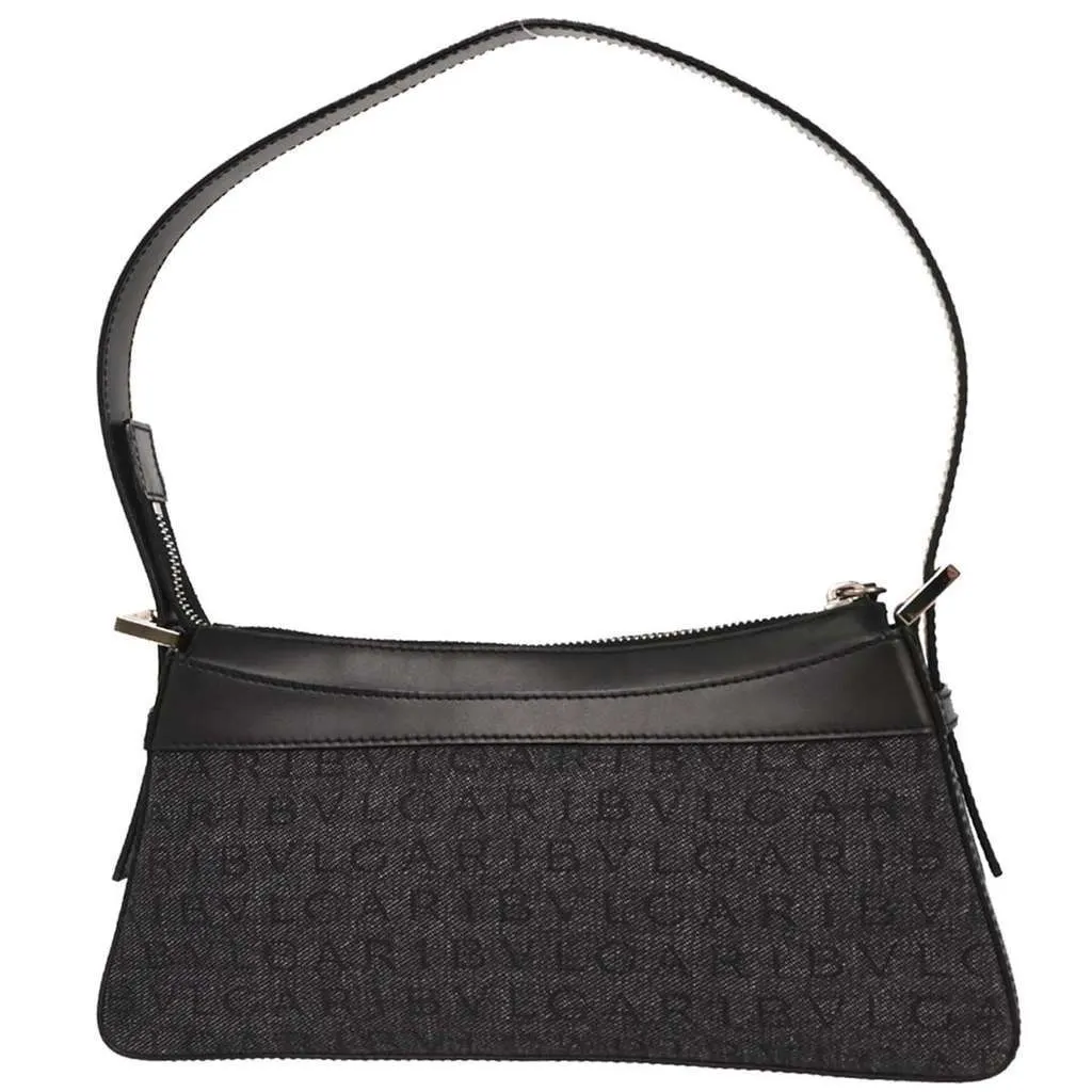 Bvlgari B.Zero1 Logomania Bag Black Canvas Good - Back View
