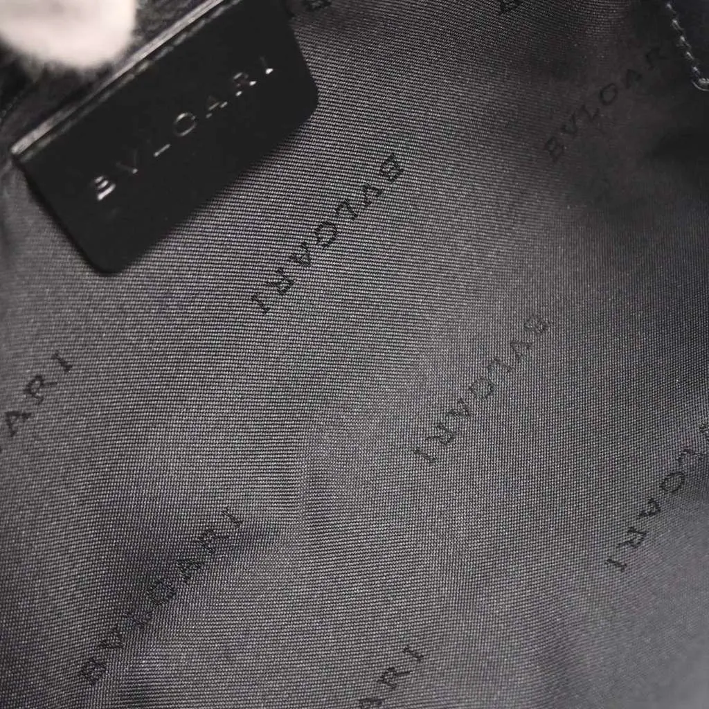 Bvlgari B.Zero1 Logomania Bag Black Canvas Good - Inside View