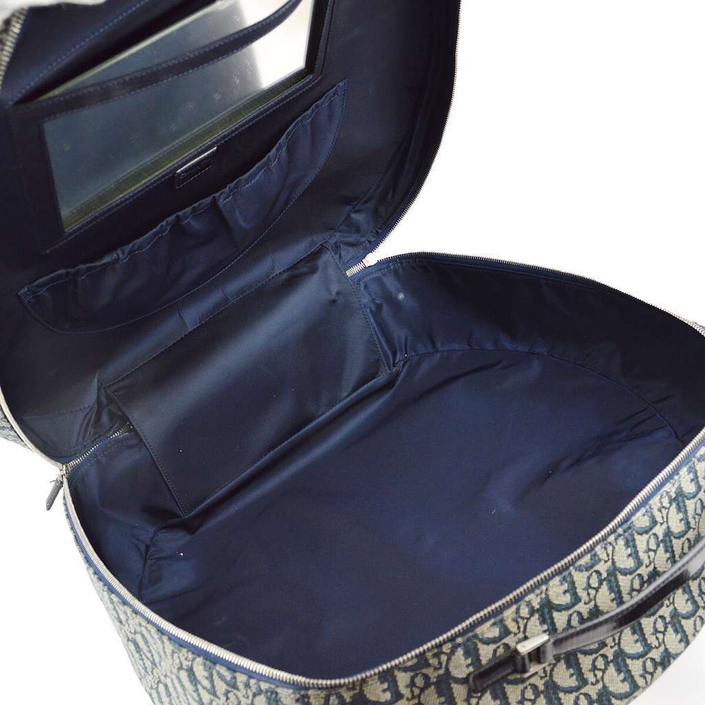 Christian Dior Vintage Trotter Handbag Navy Canvas Good condition - Inside View