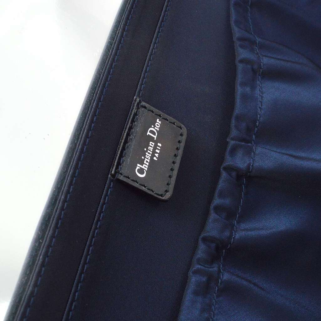 Christian Dior Vintage Trotter Handbag Navy Canvas Good condition - Model View