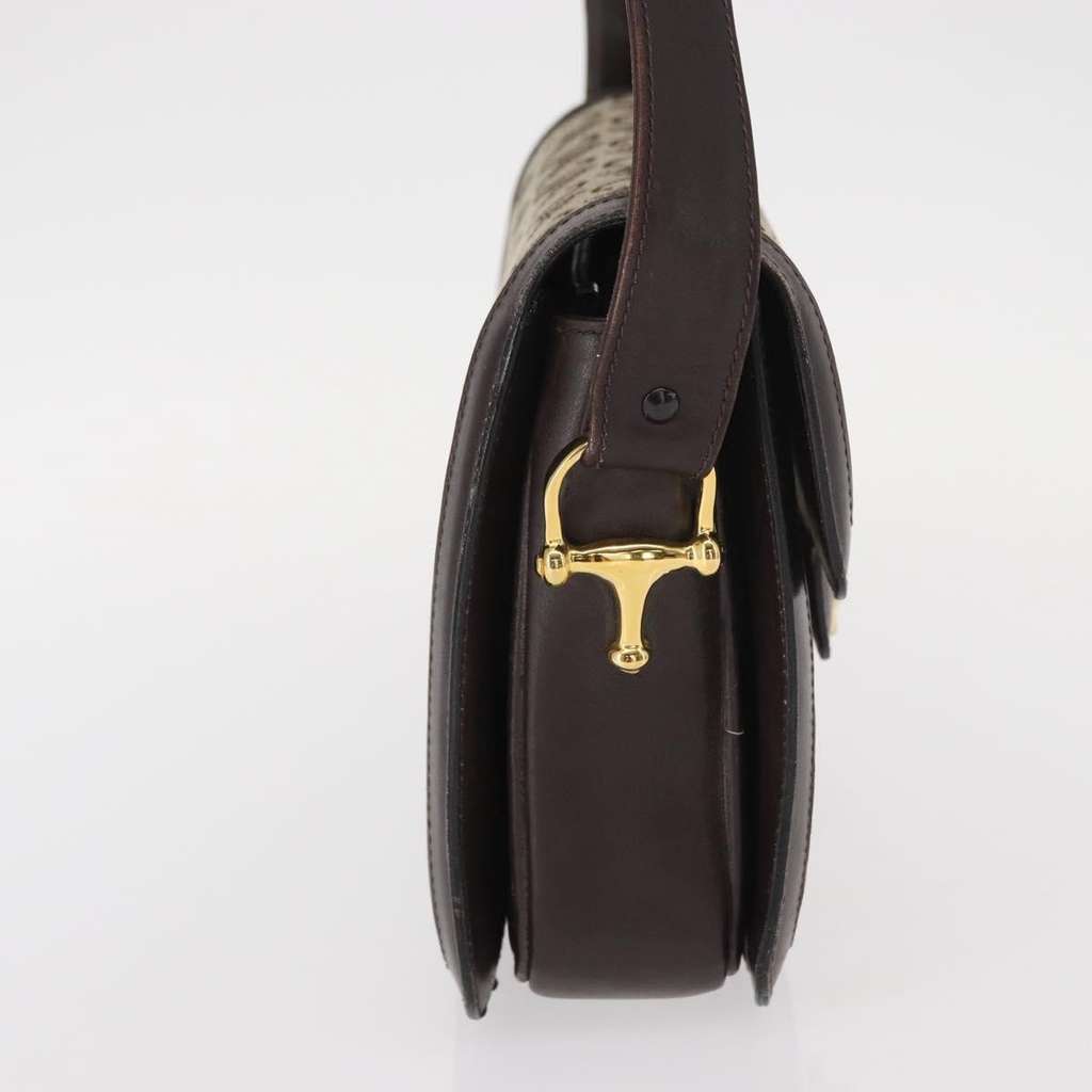 Celine Vintage C Sulky Horsebit Shoulder bag Brown Canvas Good condition - Model View