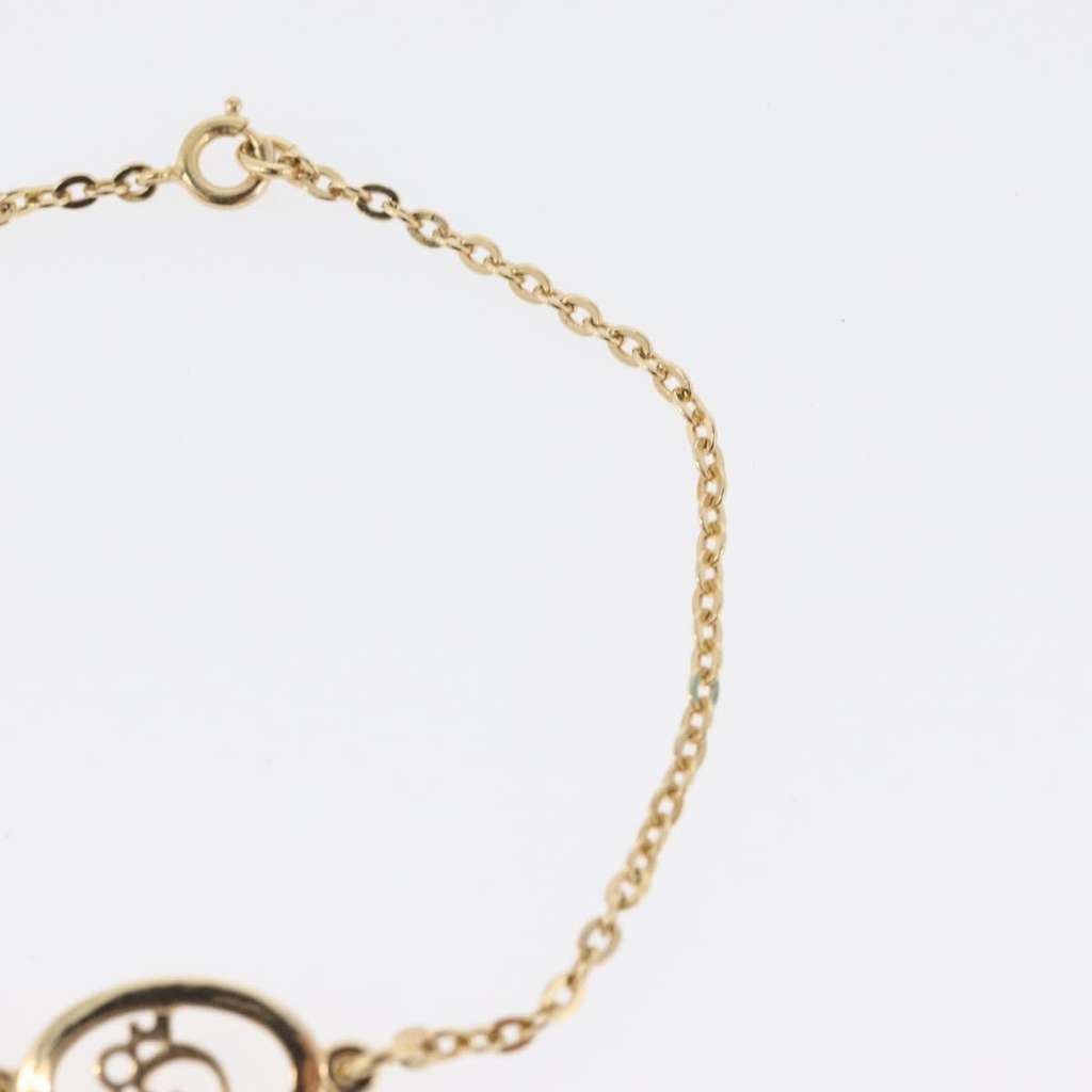 Christian Dior Vintage logo Bracelet Gold Metal Good condition - Box View