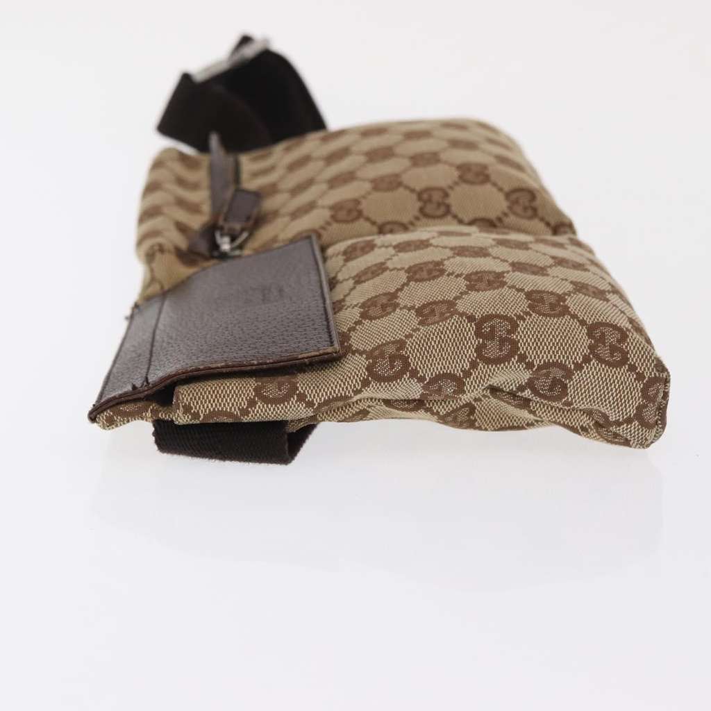 Gucci Vintage Double Belt Bag Beige Canvas Good condition - Model View