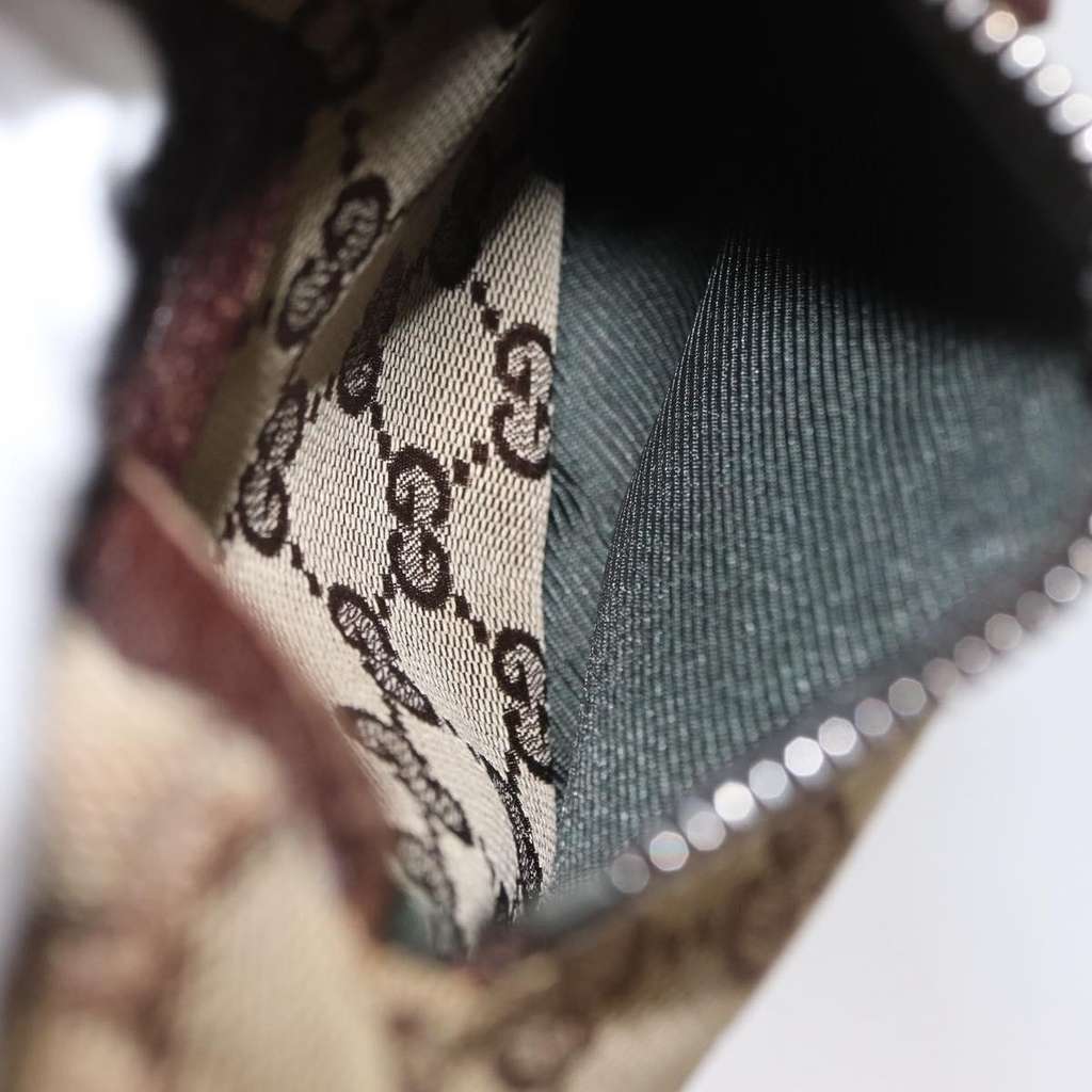 Gucci Vintage Double Belt Bag Beige Canvas Good condition - Box View