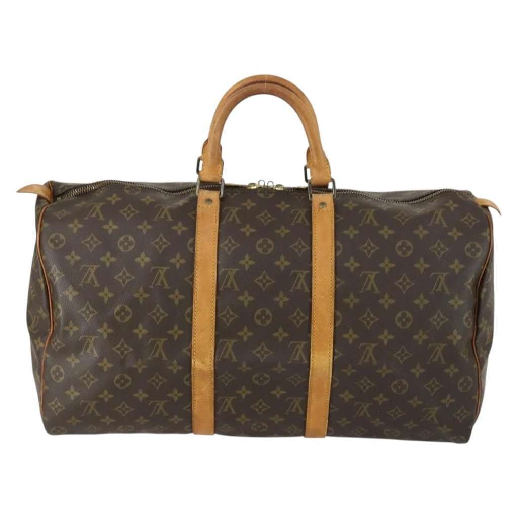 Louis Vuitton Keepall Bag Brown Canvas Good condition - Back View