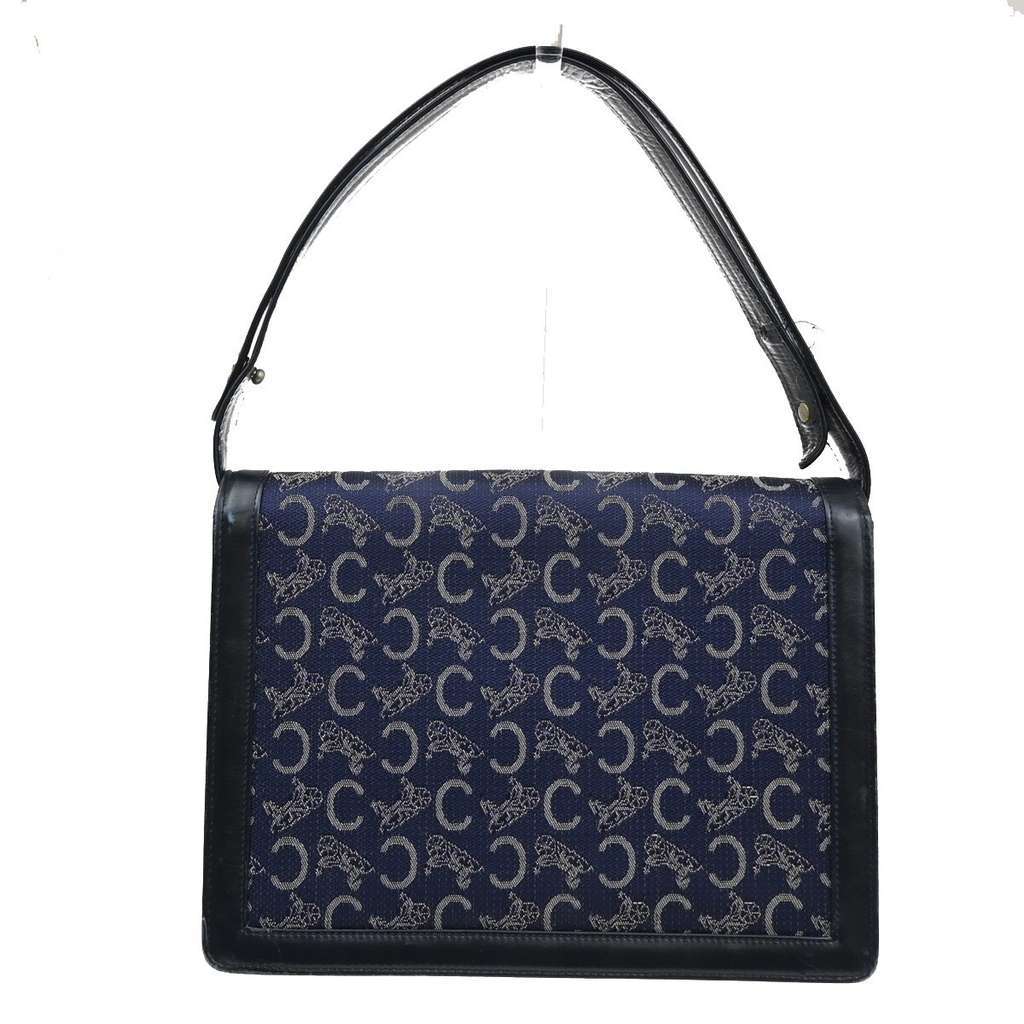 Celine Horse Carriage Shoulder bag Navy Canvas Good condition - Back View