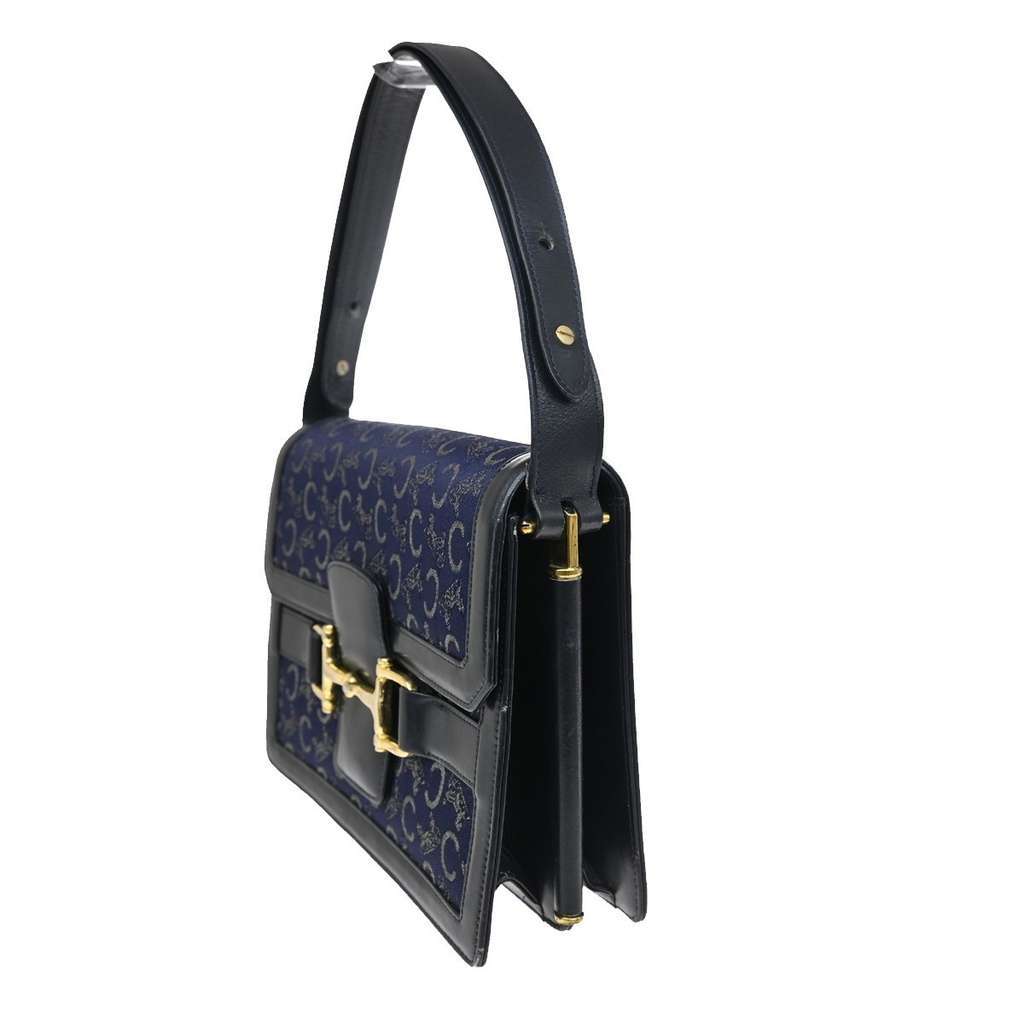 Celine Horse Carriage Shoulder bag Navy Canvas Good condition - Inside View