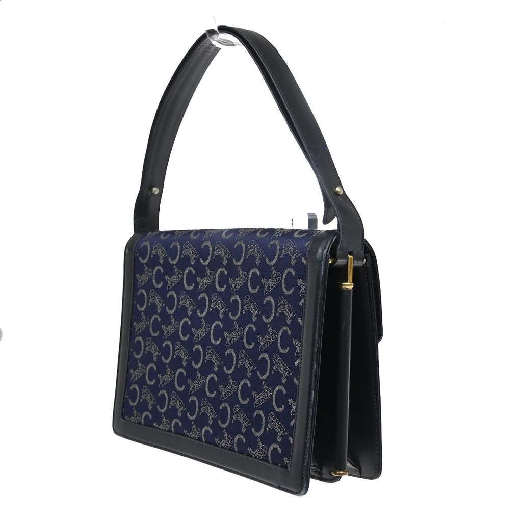 Celine Horse Carriage Shoulder bag Navy Canvas Good condition - Model View