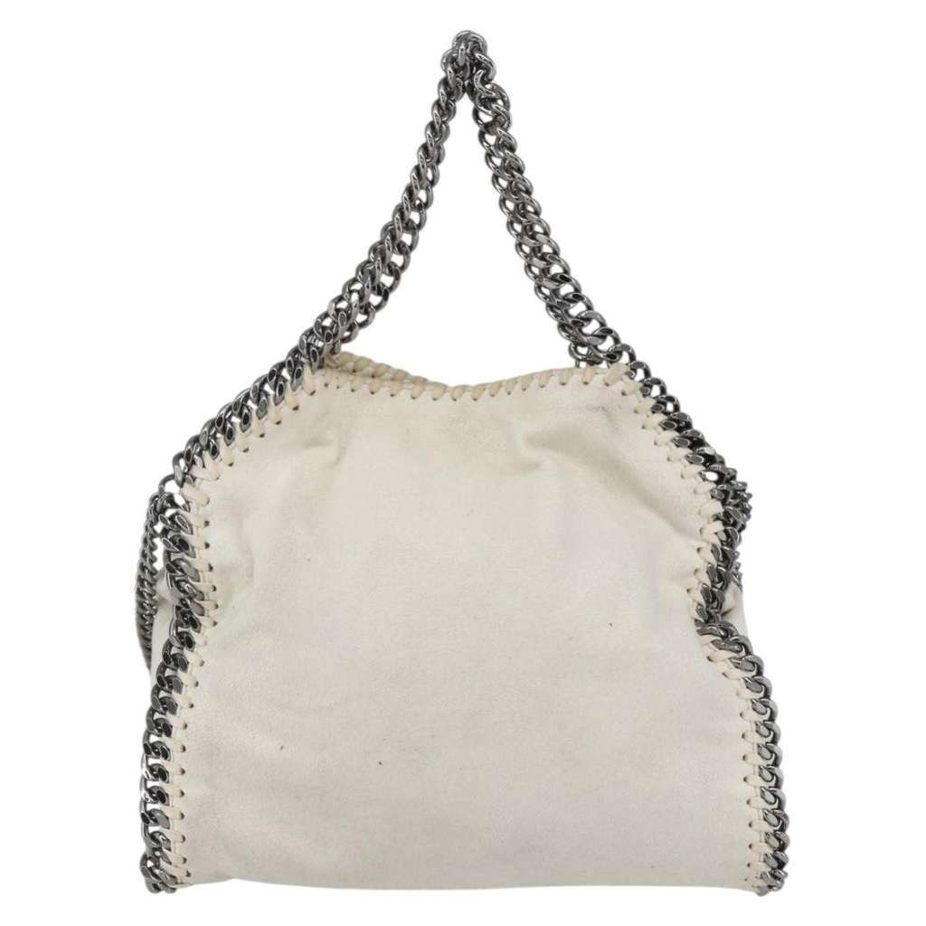 Stella Mccartney Falabella Fold Over Crossbody Bag White Polyester Good condition - Back View