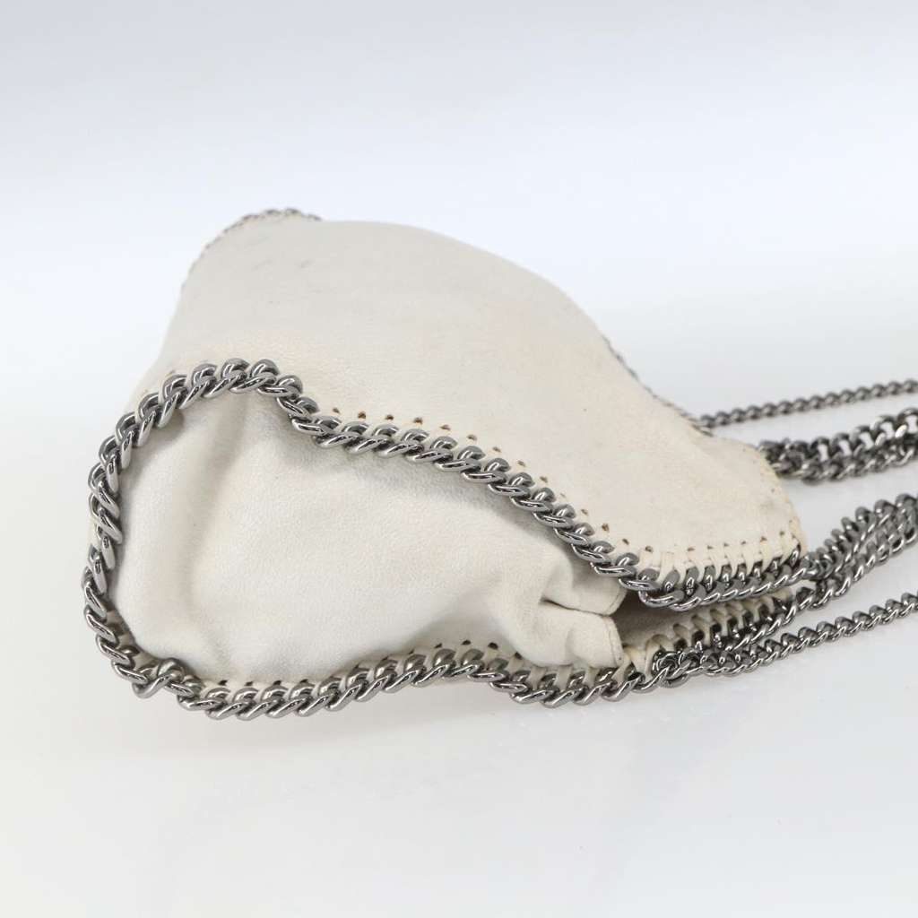 Stella Mccartney Falabella Fold Over Crossbody Bag White Polyester Good condition - Inside View