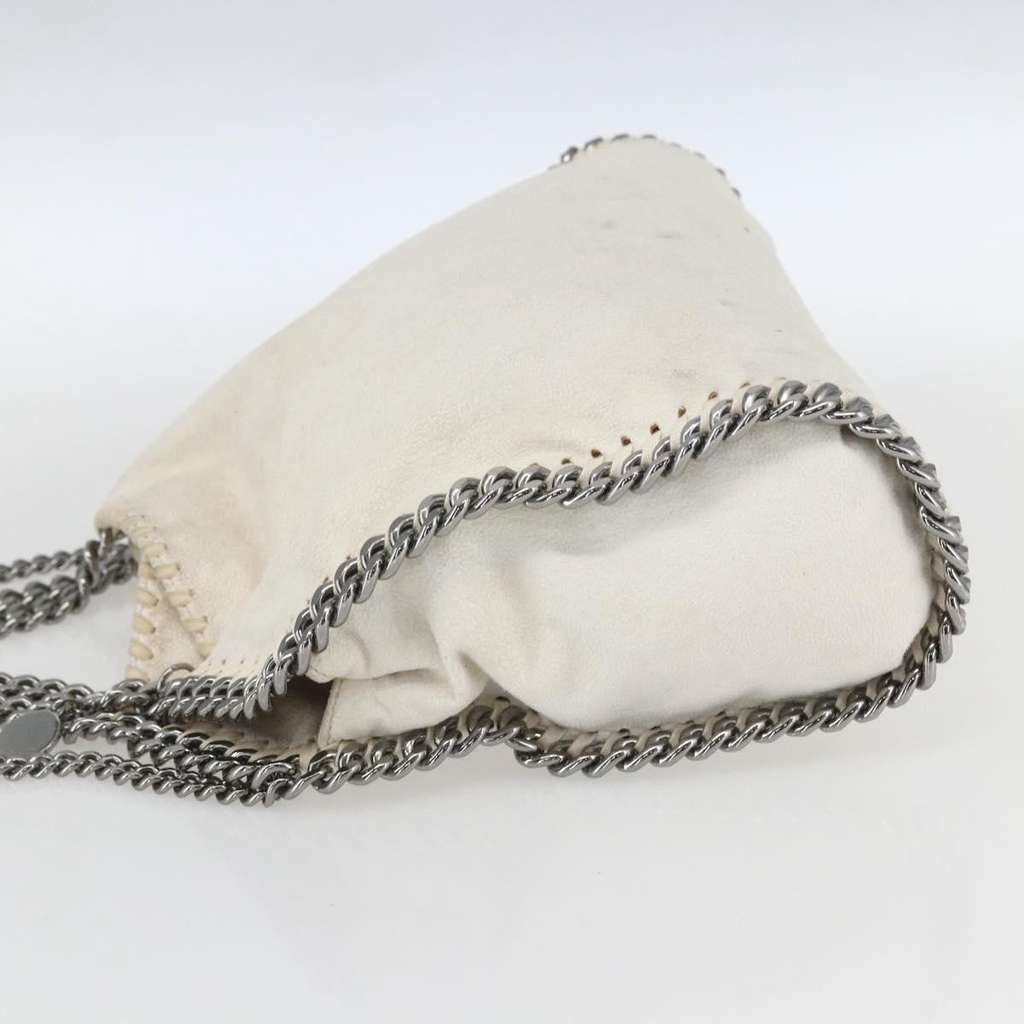 Stella Mccartney Falabella Fold Over Crossbody Bag White Polyester Good condition - Model View