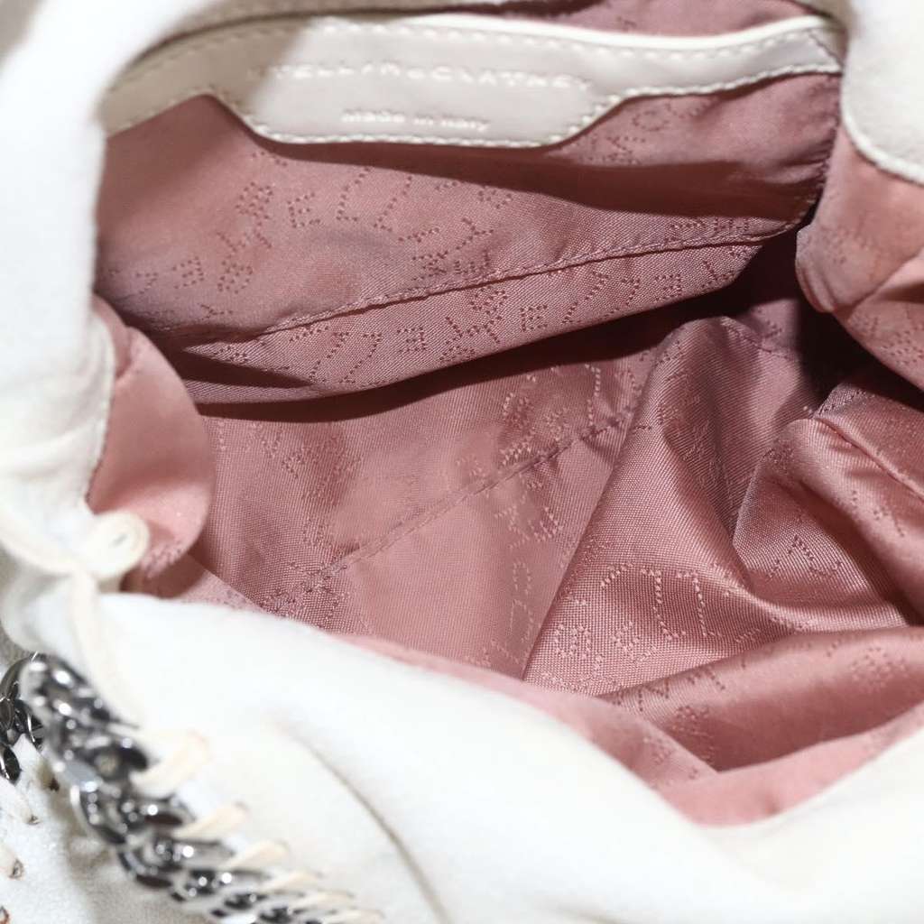 Stella Mccartney Falabella Fold Over Crossbody Bag White Polyester Good condition - Box View