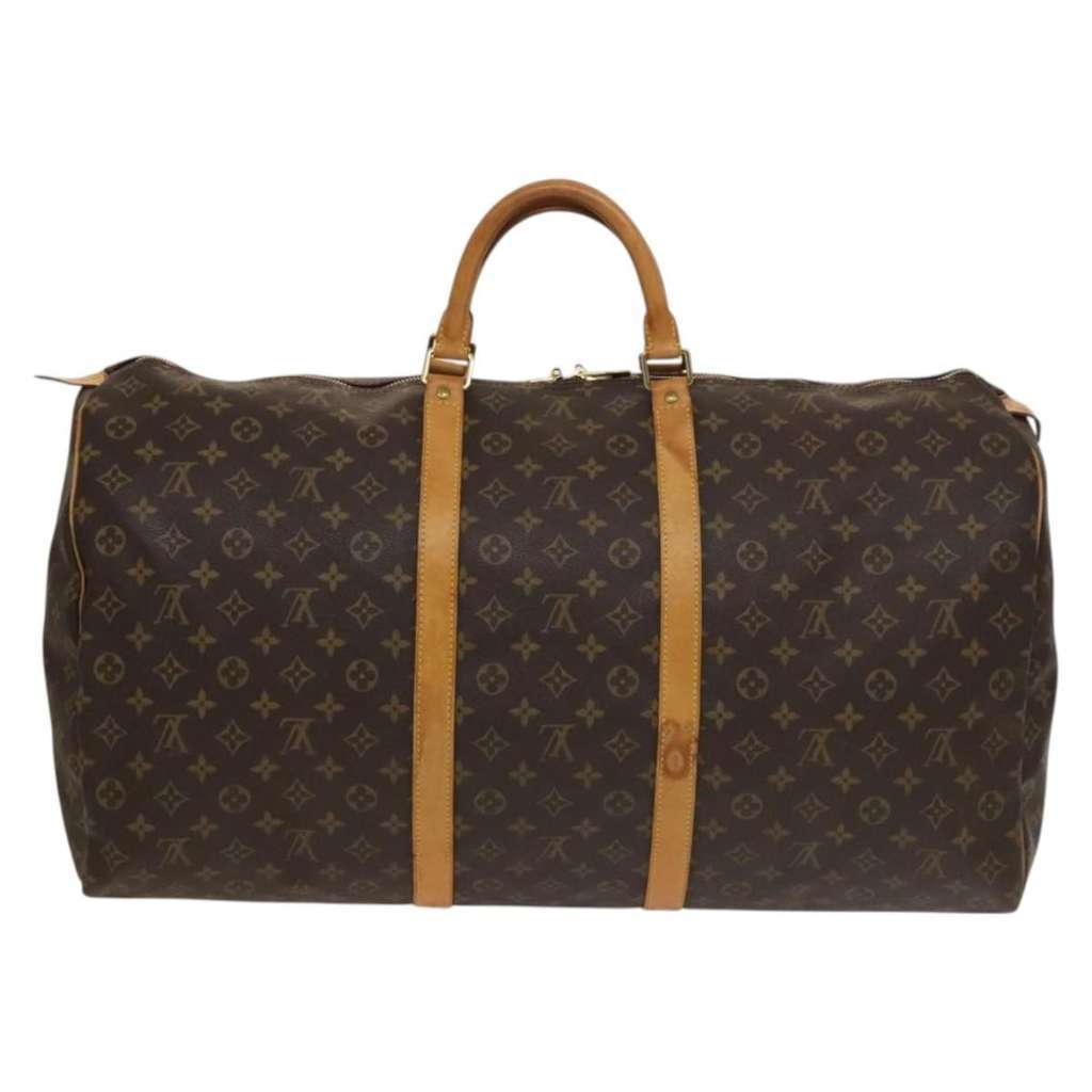 Louis Vuitton Keepall Bag Brown Canvas Fair condition - Back View