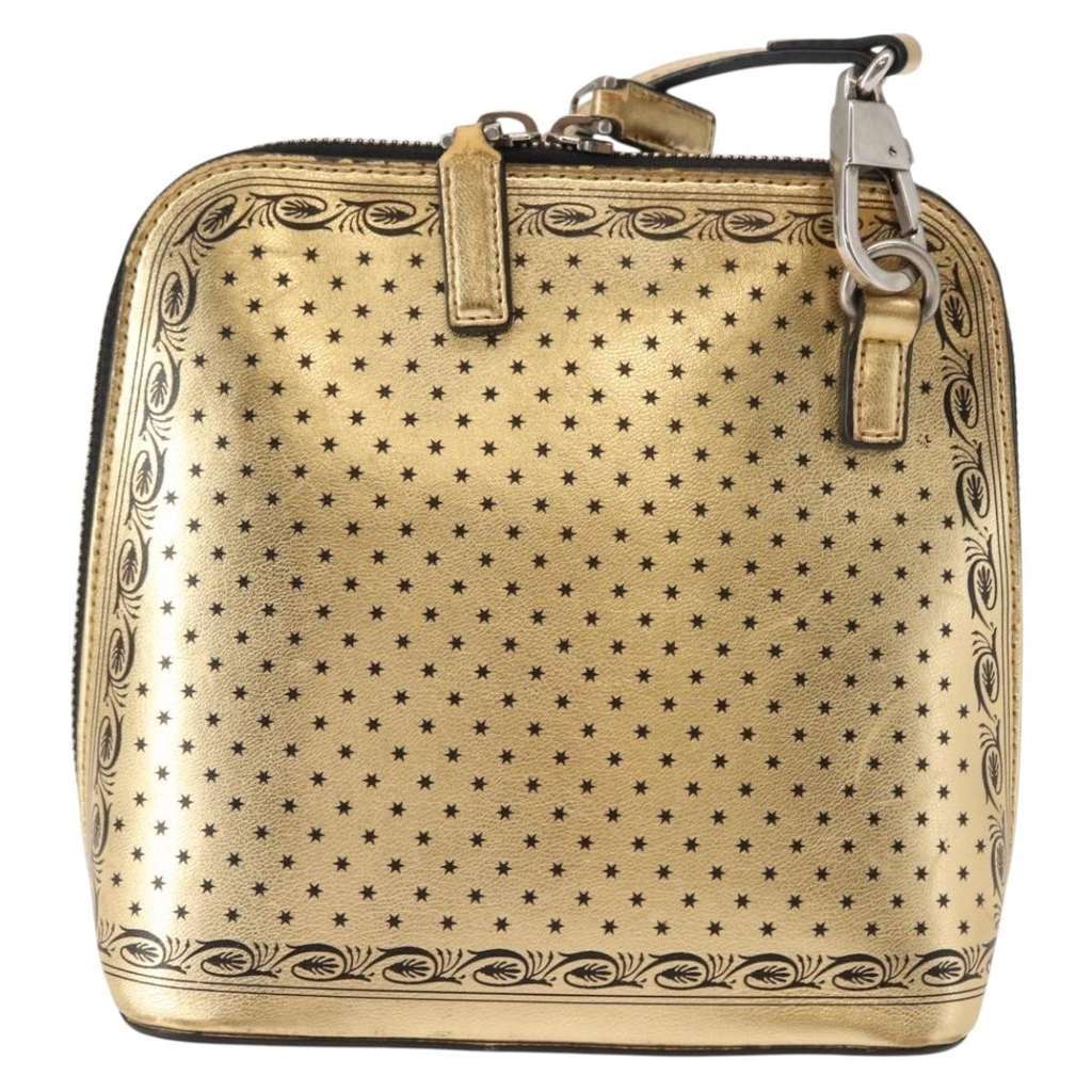 Gucci Dome Crossbody Bag Gold Leather Good condition - Back View