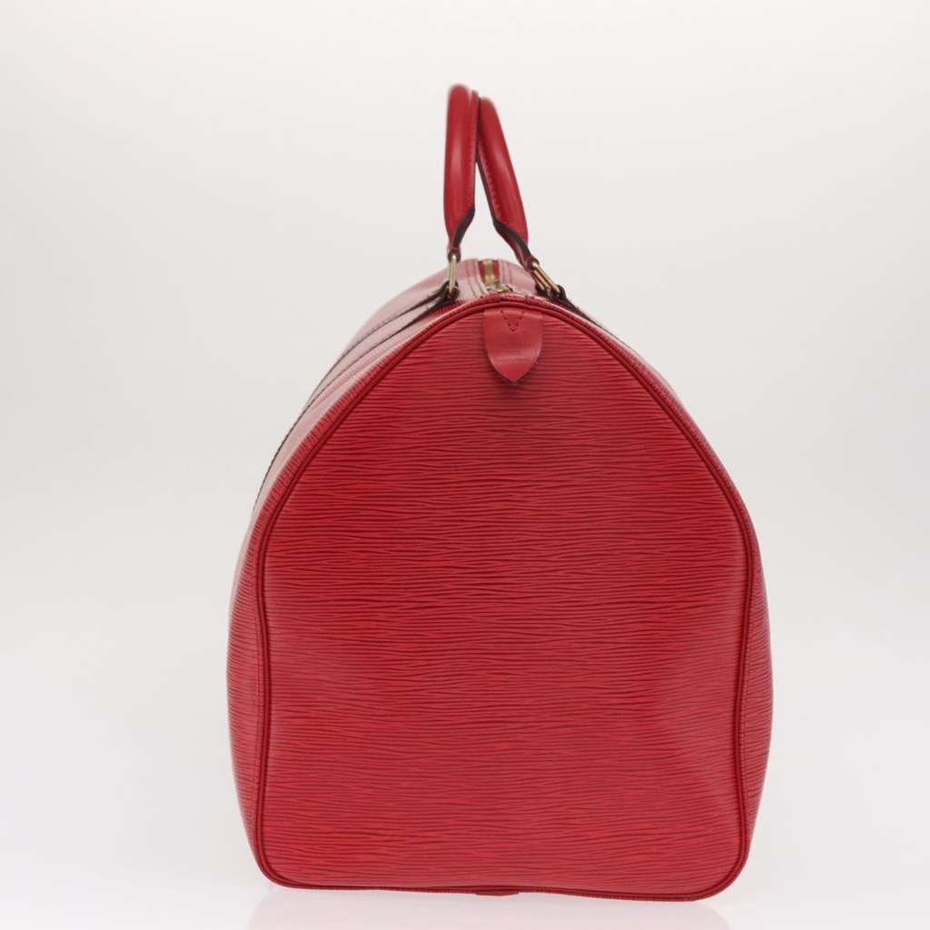 Louis Vuitton Keepall Bag Red Leather Good condition - Inside View