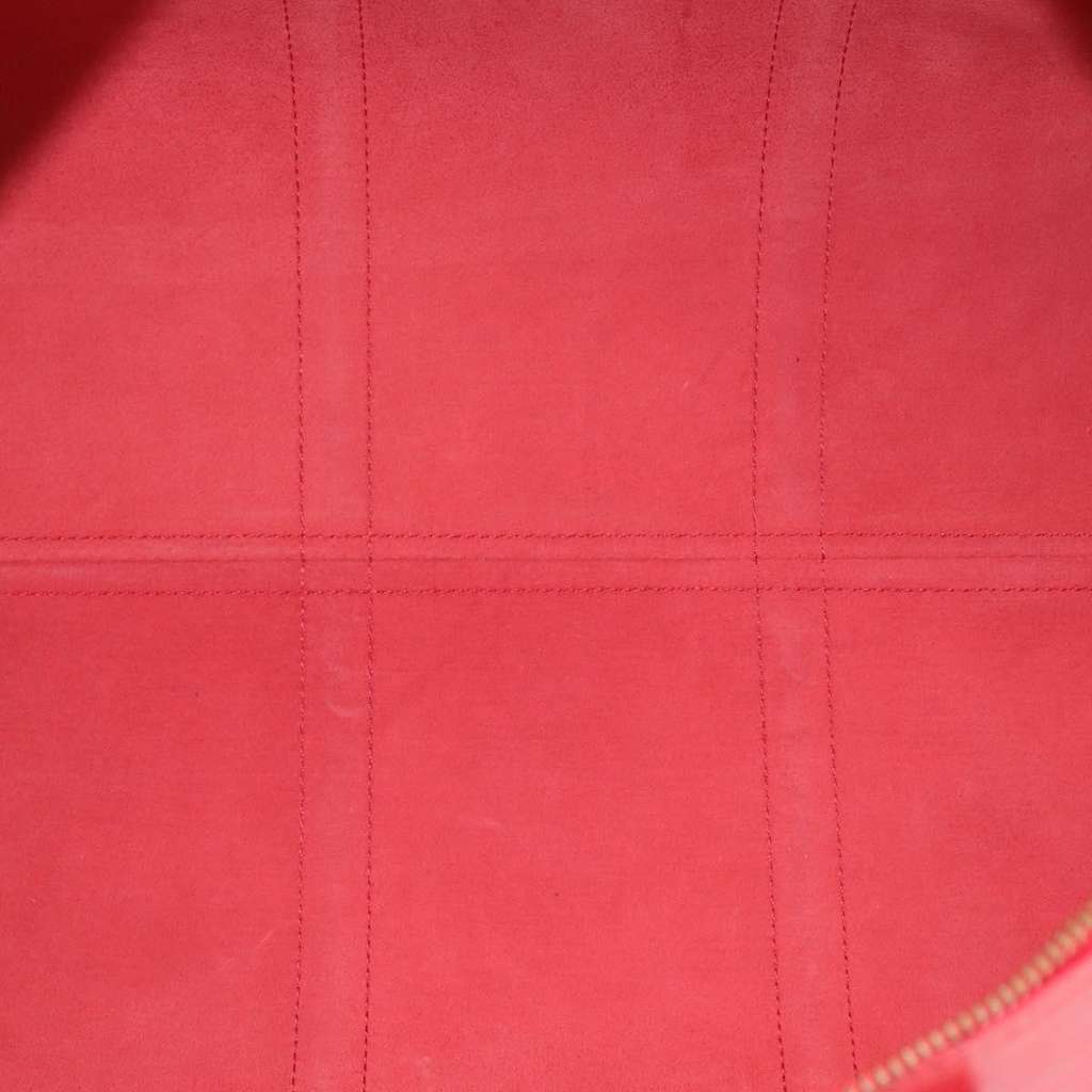 Louis Vuitton Keepall Bag Red Leather Good condition - Box View