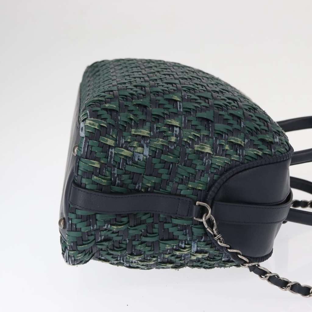 Chanel Convertible Chain Bowler Bag Green Leather Fair condition - Inside View