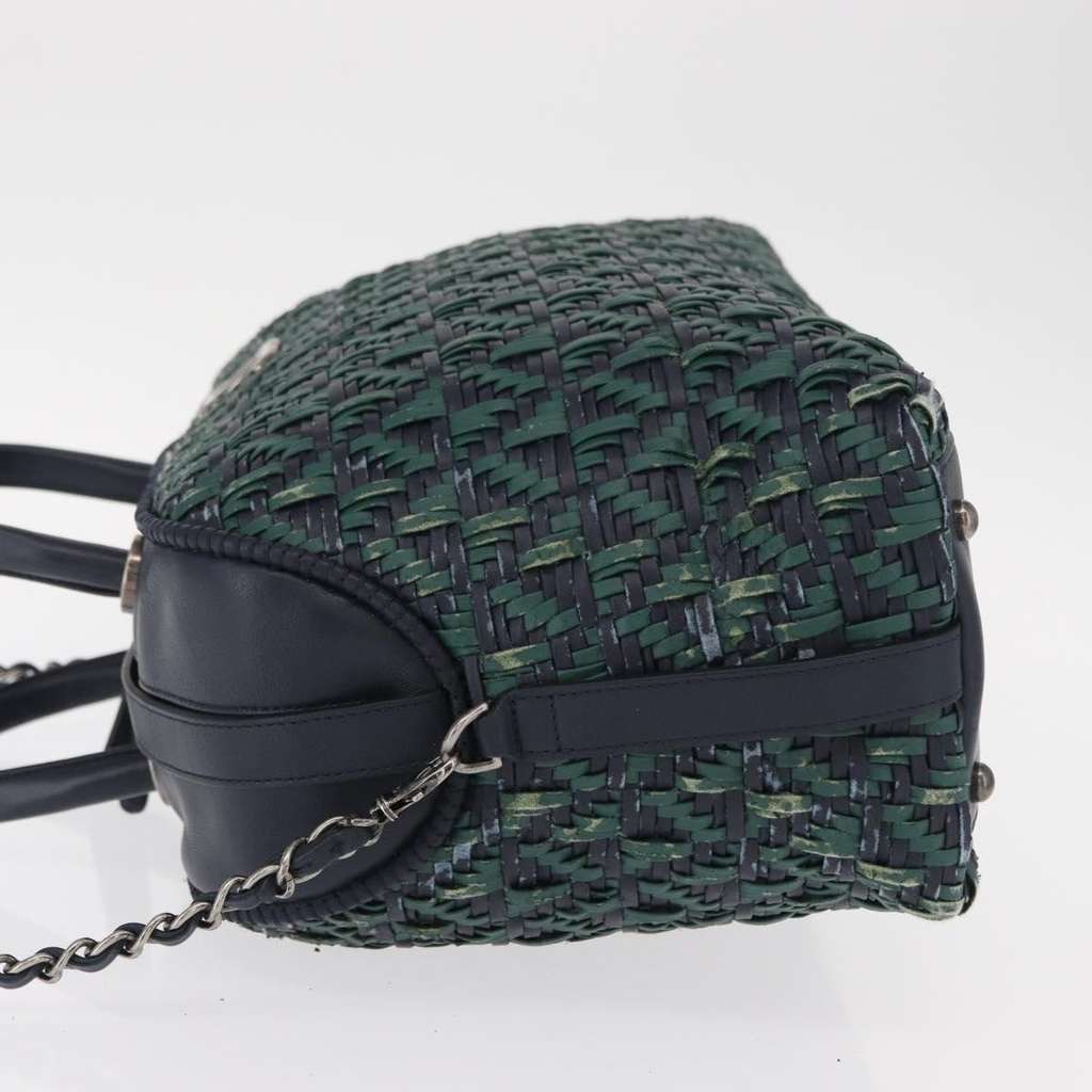 Chanel Convertible Chain Bowler Bag Green Leather Fair condition - Model View