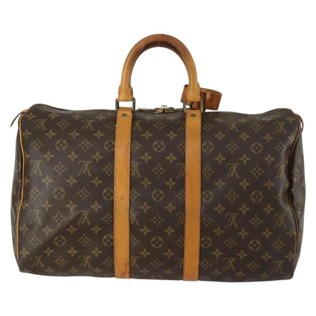 Louis Vuitton Keepall Bag Brown Canvas Fair condition - Back View