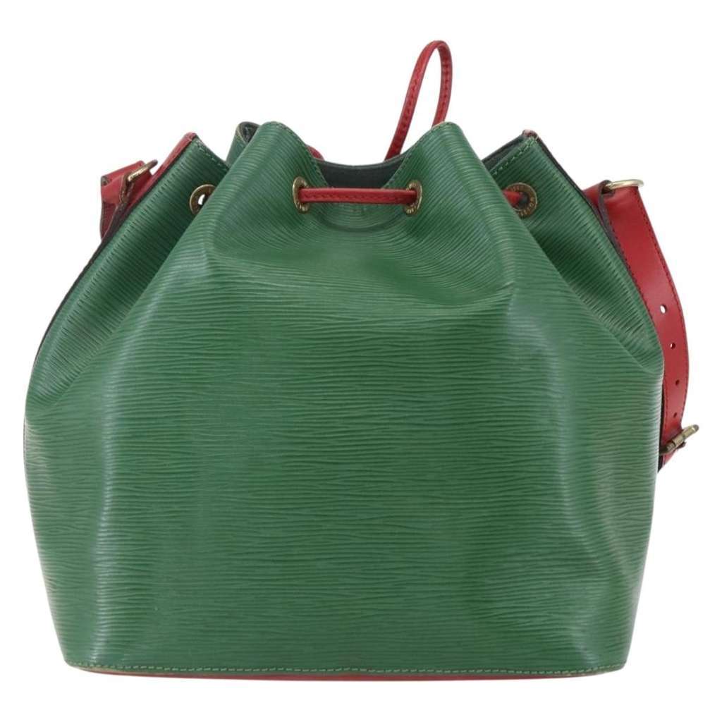 Louis Vuitton Bicolor Petit Noe Handbag Green Leather Fair condition - Back View