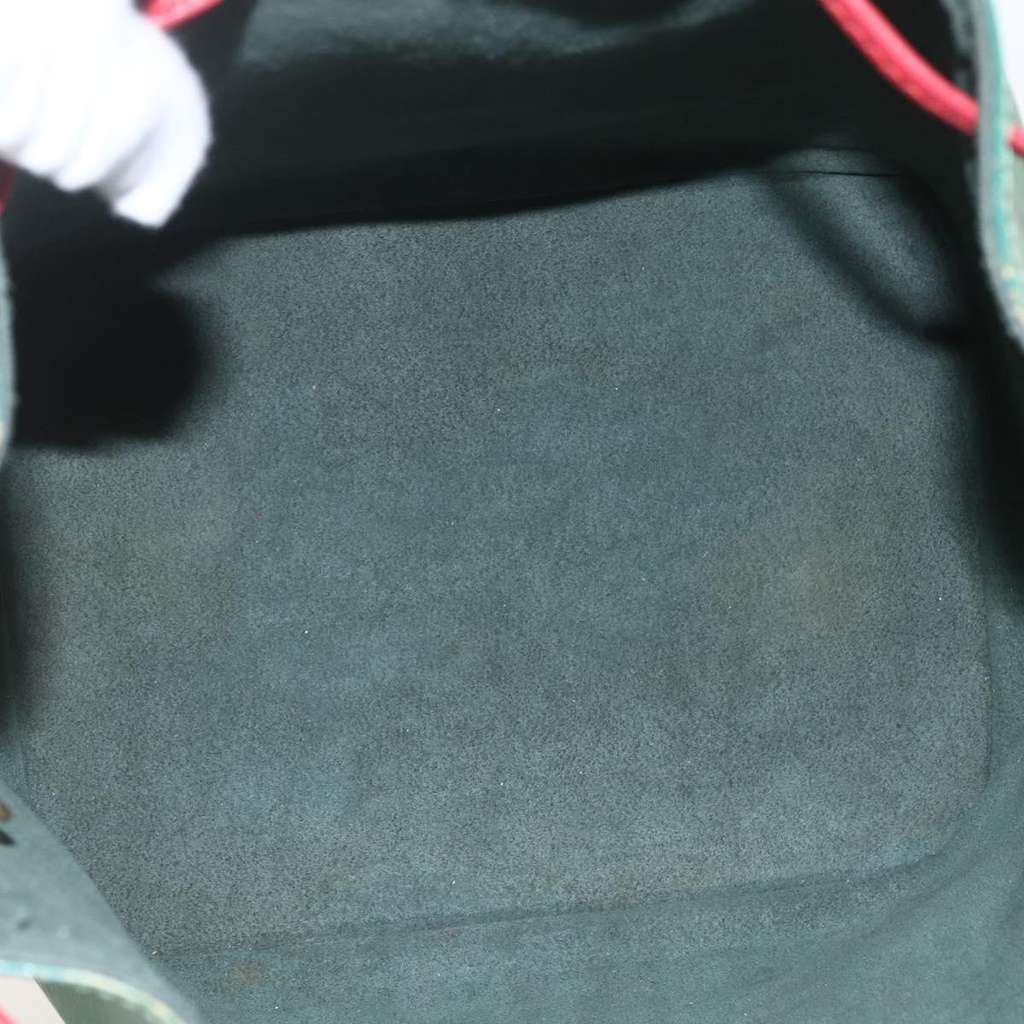 Louis Vuitton Bicolor Petit Noe Handbag Green Leather Fair condition - Box View