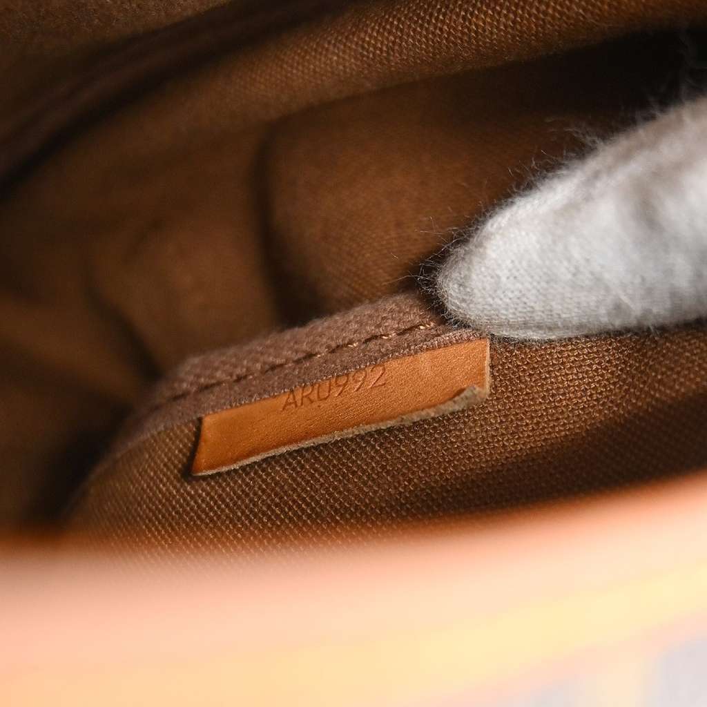 Louis Vuitton Saumur Handbag Brown Canvas Fair condition - Model View