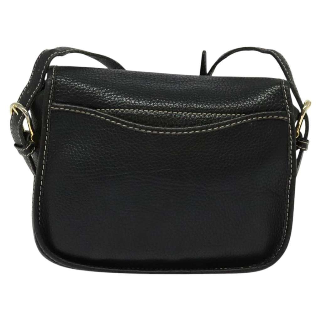 Celine Shoulder Bag Black Leather Good condition - Back View