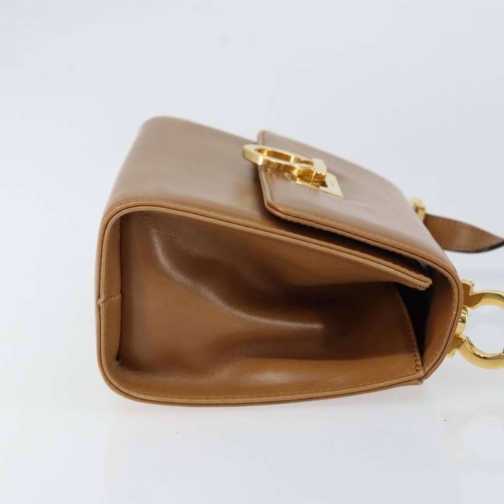 Salvatore Ferragamo Gancini Shoulder Bag Brown Leather Good condition - Inside View