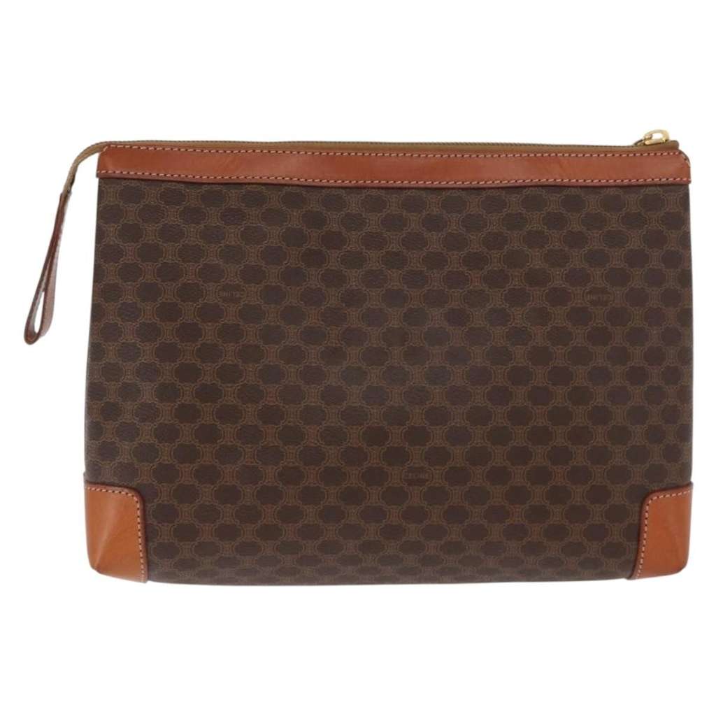 Celine Macadam Pochette Beige Canvas Good condition - Back View