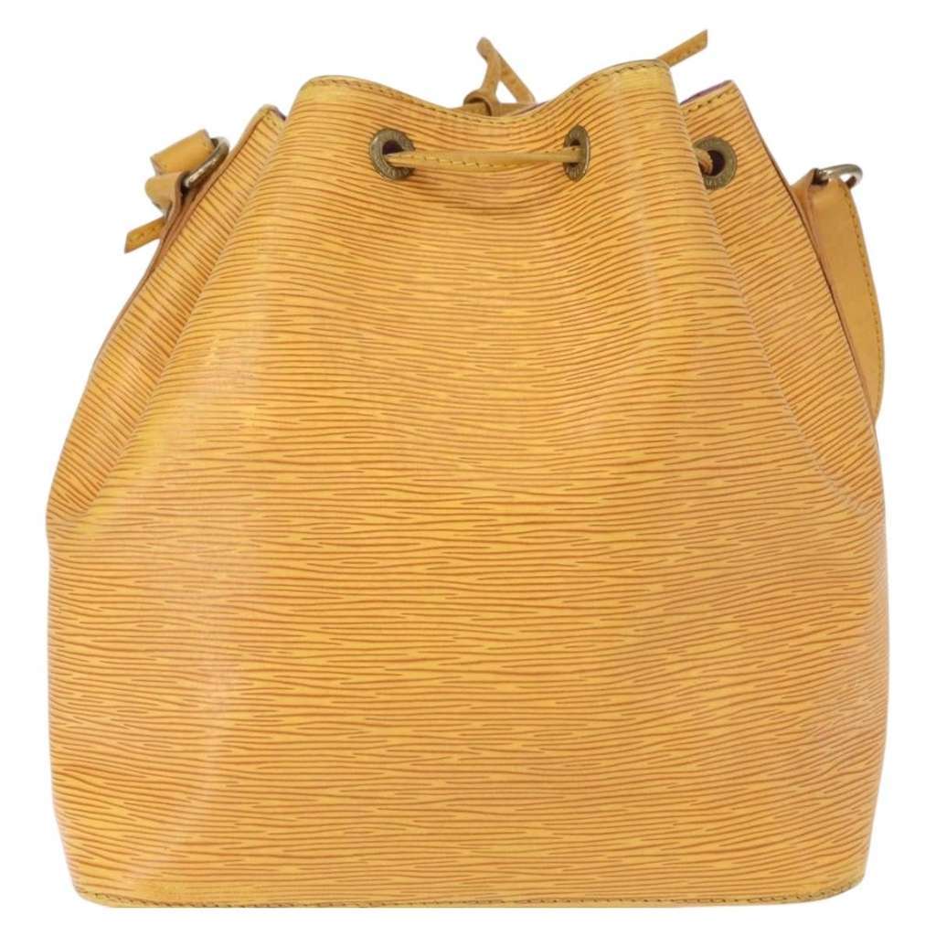 Louis Vuitton Petit Noe Handbag Yellow Leather Good condition - Back View