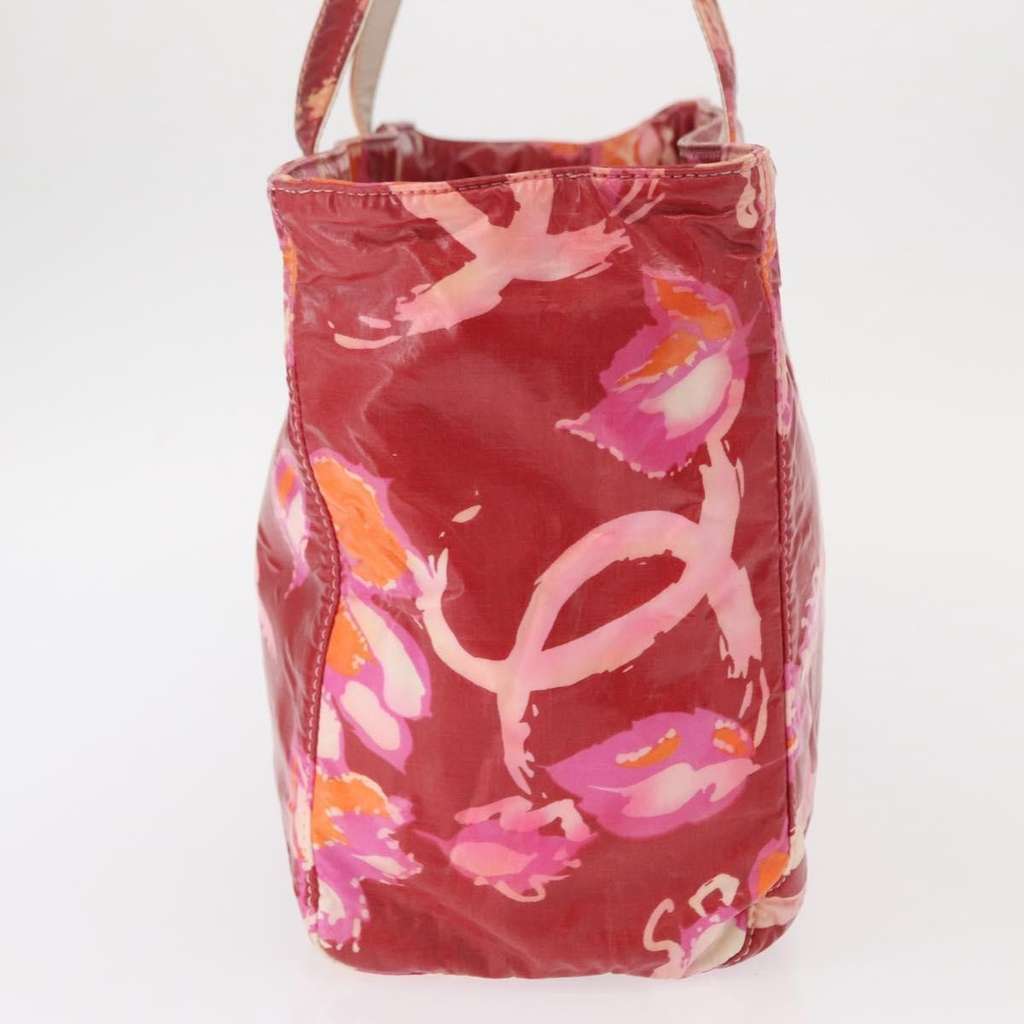 Chanel Vintage Floral Tote Red Canvas Good condition - Inside View