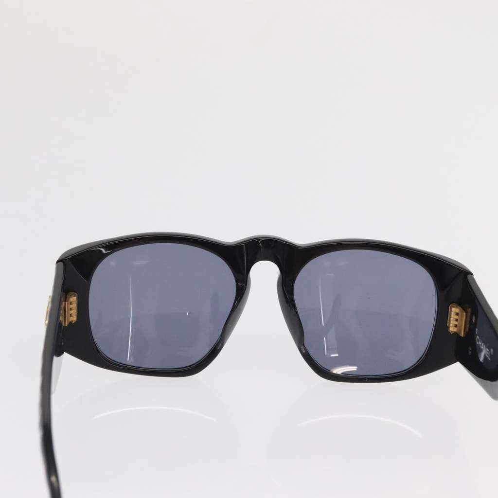 Chanel Logo CC Sunglasses Black Plastic Good condition - Back View