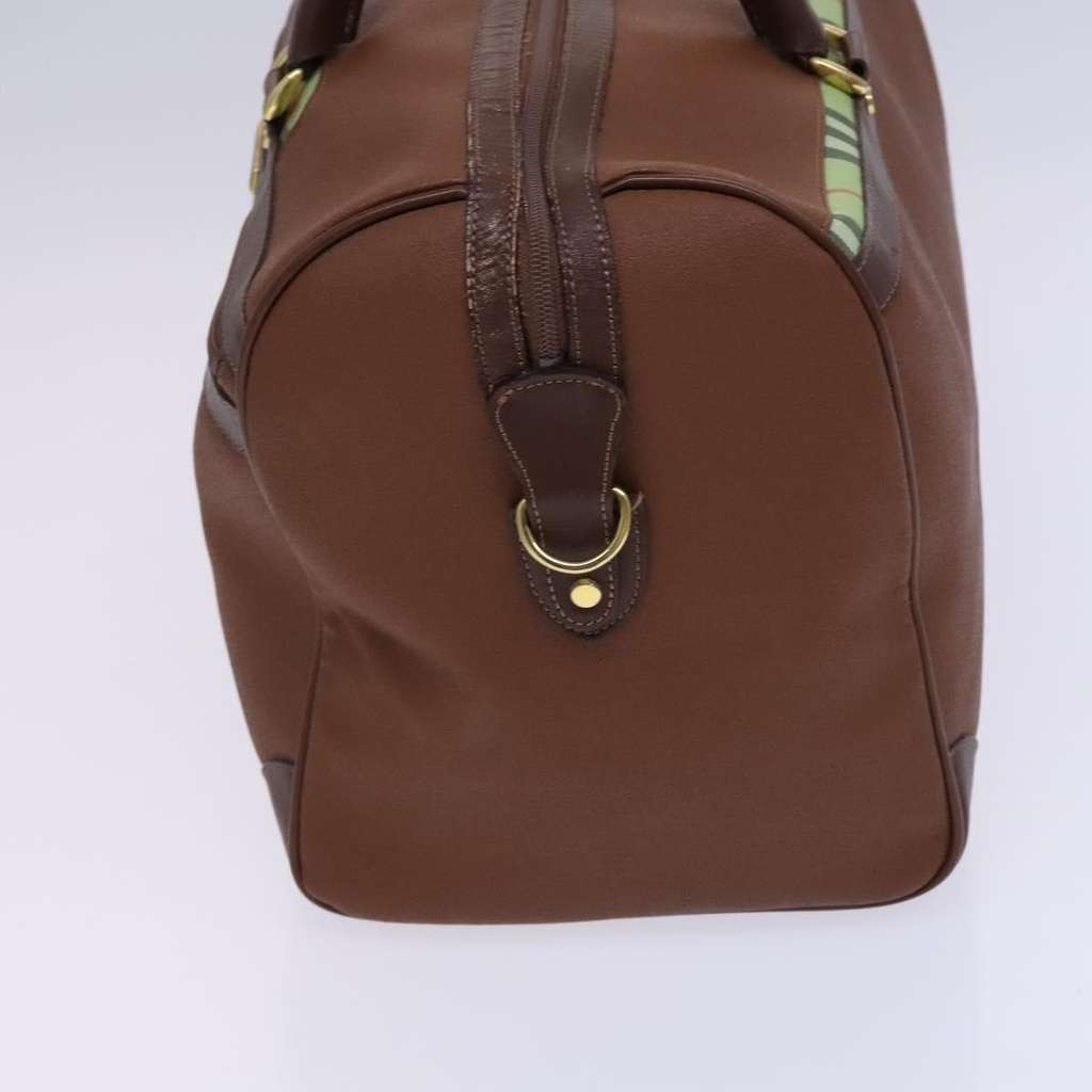 Burberry Front Pocket Zip Boston Bag Brown Leather Good condition - Inside View