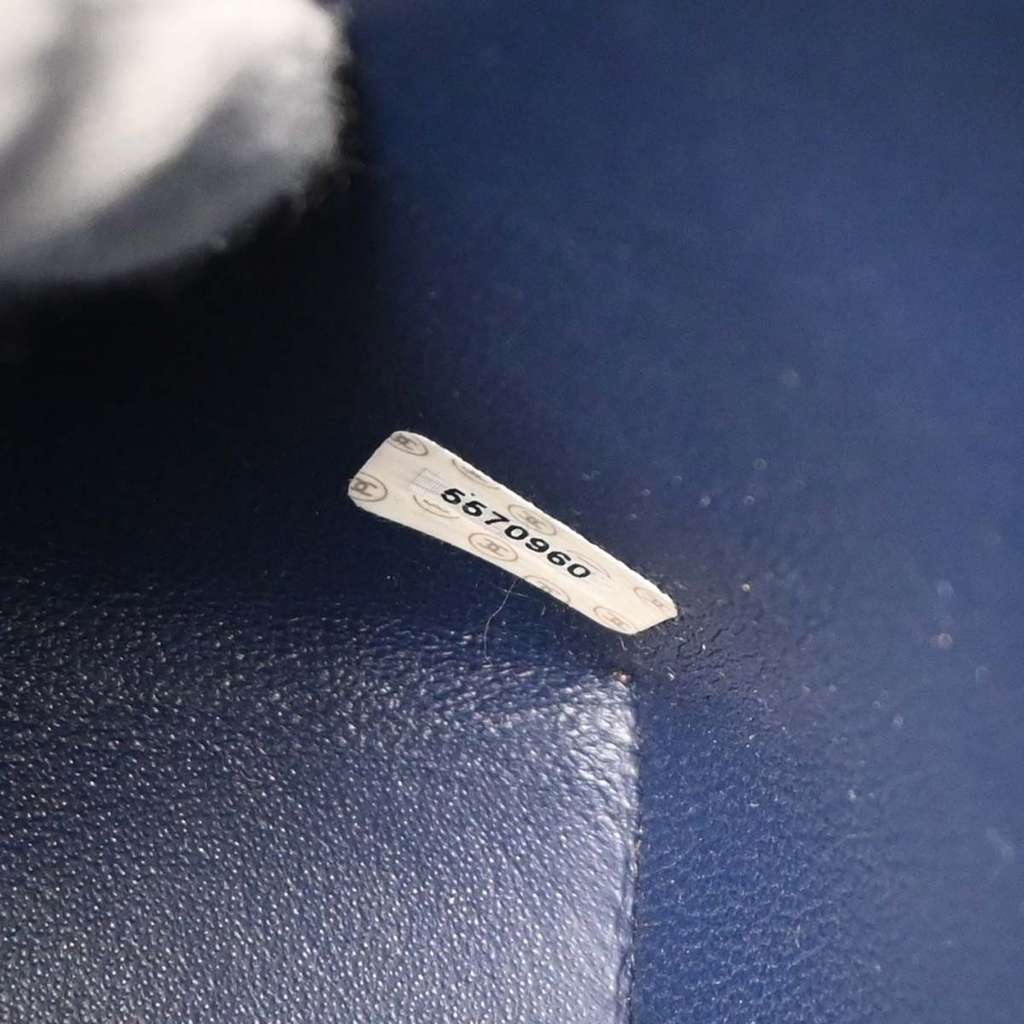 Chanel Vintage Classic Top Handle Flap Bag Blue Good condition - Box View