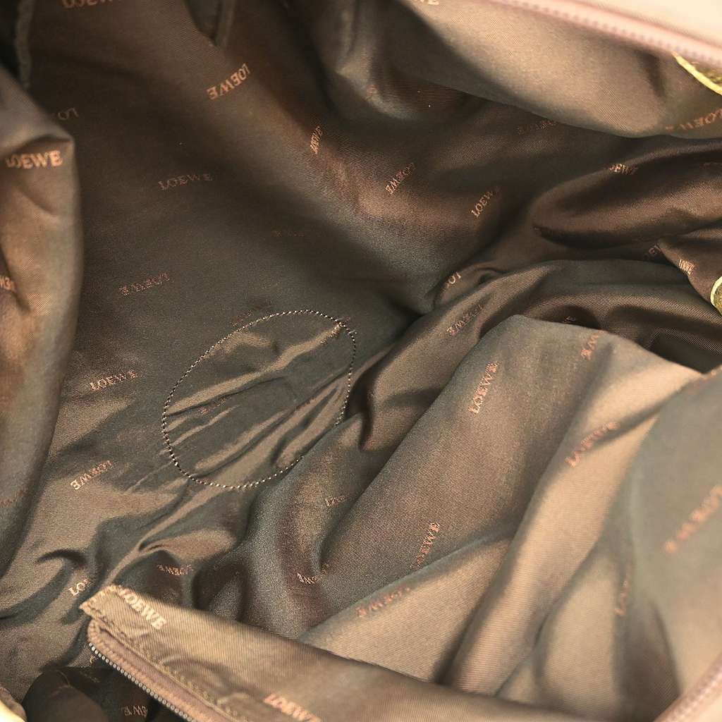 Loewe Anagram Logo Nappa Aire Hand Bag Gold Leather Fair condition - Inside View