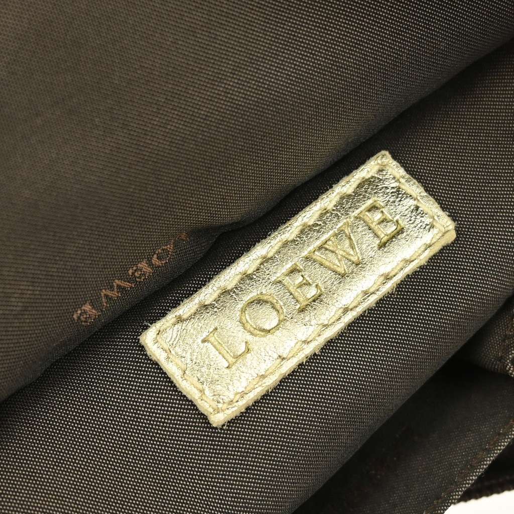 Loewe Anagram Logo Nappa Aire Hand Bag Gold Leather Fair condition - Model View