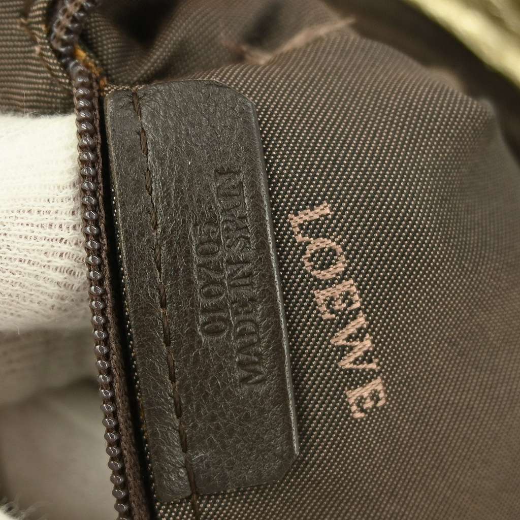 Loewe Anagram Logo Nappa Aire Hand Bag Gold Leather Fair condition - Box View