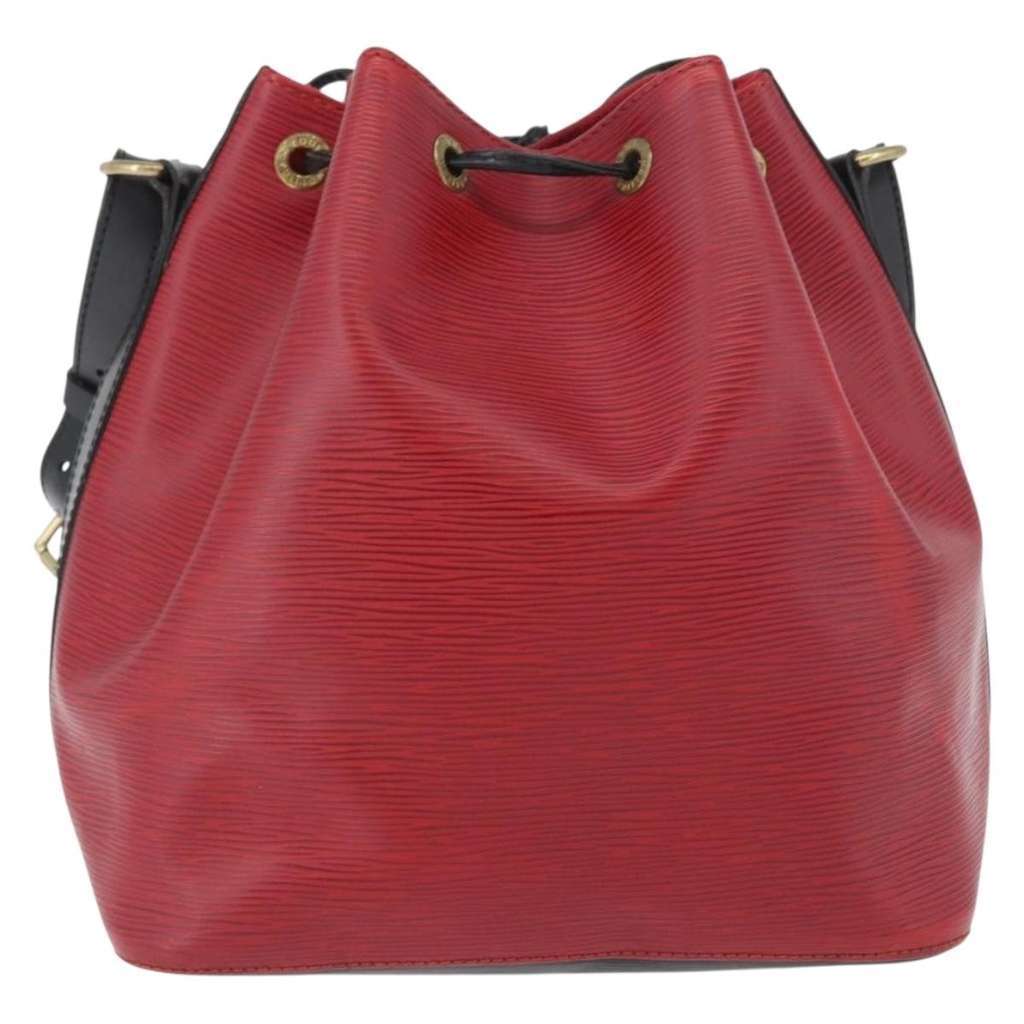 Louis Vuitton Petit Noe Handbag Red Leather Fair condition - Back View